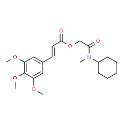ChemSpider 2D Image | 2-[Cyclohexyl(methyl)amino]-2-oxoethyl (2E)-3-(3,4,5-trimethoxyphenyl)acrylate | C21H29NO6