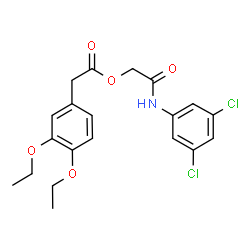 ChemSpider 2D Image | 2-[(3,5-Dichlorophenyl)amino]-2-oxoethyl (3,4-diethoxyphenyl)acetate | C20H21Cl2NO5