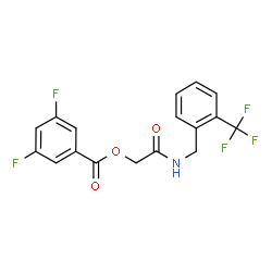ChemSpider 2D Image | 2-Oxo-2-{[2-(trifluoromethyl)benzyl]amino}ethyl 3,5-difluorobenzoate | C17H12F5NO3