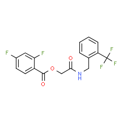 ChemSpider 2D Image | 2-Oxo-2-{[2-(trifluoromethyl)benzyl]amino}ethyl 2,4-difluorobenzoate | C17H12F5NO3