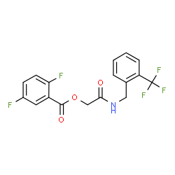ChemSpider 2D Image | 2-Oxo-2-{[2-(trifluoromethyl)benzyl]amino}ethyl 2,5-difluorobenzoate | C17H12F5NO3
