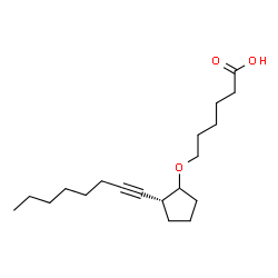 ChemSpider 2D Image | 6-{[(2R)-2-(1-Octyn-1-yl)cyclopentyl]oxy}hexanoic acid | C19H32O3