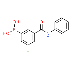 ChemSpider 2D Image | [3-Fluoro-5-(phenylcarbamoyl)phenyl]boronic acid | C13H11BFNO3