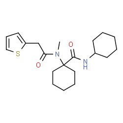 ChemSpider 2D Image | N-Cyclohexyl-1-[methyl(2-thienylacetyl)amino]cyclohexanecarboxamide | C20H30N2O2S