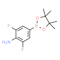 ChemSpider 2D Image | 2,6-Difluoro-4-(4,4,5,5-tetramethyl-1,3,2-dioxaborolan-2-yl)aniline | C12H16BF2NO2