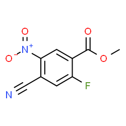 ChemSpider 2D Image | Methyl 4-cyano-2-fluoro-5-nitrobenzoate | C9H5FN2O4