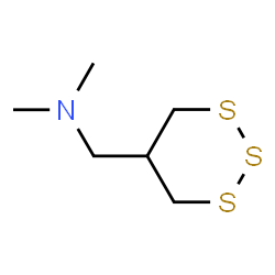 ChemSpider 2D Image | N,N-Dimethyl-1-(1,2,3-trithian-5-yl)methanamine | C6H13NS3