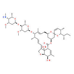 ChemSpider 2D Image | (1'R,2S,4'S,5S,8'R,10'E,12'S,13'S,14'E,16'E,20'R,21'R,24'S)-6-[(2S)-2-Butanyl]-21',24'-dihydroxy-5,11',13',22'-tetramethyl-2'-oxo-5,6-dihydrospiro[pyran-2,6'-[3,7,19]trioxatetracyclo[15.6.1.1~4,8~.0~2
0,24~]pentacosa[10,14,16,22]tetraen]-12'-yl 2,6-dideoxy-3-O-methyl-4-O-[2,4,6-trideoxy-3-O-methyl-4-(methylamino)-alpha-L-lyxo-hexopyranosyl]-alpha-L-arabino-hexopyranoside | C49H75NO13