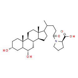 ChemSpider 2D Image | 1-[(3alpha,6alpha,17xi,20xi)-3,6-Dihydroxy-24-oxocholan-24-yl]-D-proline | C29H47NO5