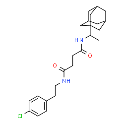 ChemSpider 2D Image | N-[1-(Adamantan-1-yl)ethyl]-N'-[2-(4-chlorophenyl)ethyl]succinamide | C24H33ClN2O2