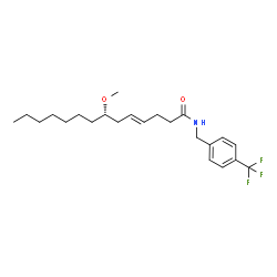 ChemSpider 2D Image | (4E,7S)-7-Methoxy-N-[4-(trifluoromethyl)benzyl]-4-tetradecenamide | C23H34F3NO2