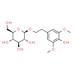 ChemSpider 2D Image | 2-(4-Hydroxy-3,5-dimethoxyphenyl)ethyl beta-D-glucopyranoside | C16H24O9