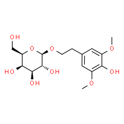 ChemSpider 2D Image | 2-(4-Hydroxy-3,5-dimethoxyphenyl)ethyl beta-D-galactopyranoside | C16H24O9