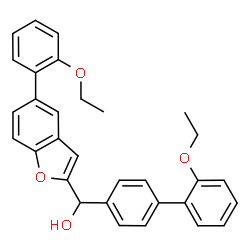 ChemSpider 2D Image | (2'-Ethoxy-4-biphenylyl)[5-(2-ethoxyphenyl)-1-benzofuran-2-yl]methanol | C31H28O4