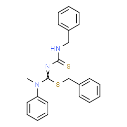ChemSpider 2D Image | Benzyl N'-(benzylcarbamothioyl)-N-methyl-N-phenylcarbamimidothioate | C23H23N3S2
