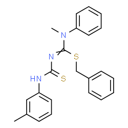 ChemSpider 2D Image | Benzyl N-methyl-N'-[(3-methylphenyl)carbamothioyl]-N-phenylcarbamimidothioate | C23H23N3S2