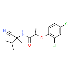 ChemSpider 2D Image | (2S)-N-(2-Cyano-3-methyl-2-butanyl)-2-(2,4-dichlorophenoxy)propanamide | C15H18Cl2N2O2