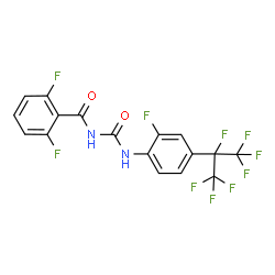 ChemSpider 2D Image | 2,6-Difluoro-N-{[2-fluoro-4-(1,1,1,2,3,3,3-heptafluoro-2-propanyl)phenyl]carbamoyl}benzamide | C17H8F10N2O2