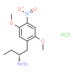 ChemSpider 2D Image | (2R)-1-(2,5-Dimethoxy-4-nitrophenyl)-2-butanamine hydrochloride (1:1) | C12H19ClN2O4