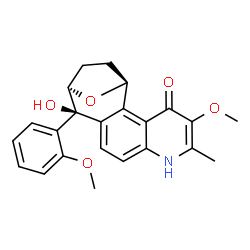 ChemSpider 2D Image | (1S,12S,13R)-12-Hydroxy-5-methoxy-12-(2-methoxyphenyl)-6-methyl-16-oxa-7-azatetracyclo[11.2.1.0~2,11~.0~3,8~]hexadeca-2,5,8,10-tetraen-4-one | C23H23NO5