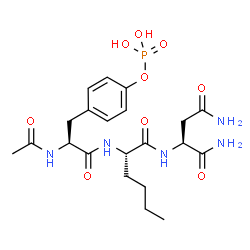 ChemSpider 2D Image | N-Acetyl-O-phosphono-L-tyrosyl-L-norleucyl-L-aspartamide | C21H32N5O9P