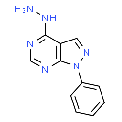 ChemSpider 2D Image | 4-Hydrazino-1-phenyl-1H-pyrazolo[3,4-d]pyrimidine | C11H10N6