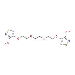 ChemSpider 2D Image | 3,3'-[1,2-Ethanediylbis(oxy-2,1-ethanediyloxy)]bis(4-methoxy-1,2,5-thiadiazole) | C12H18N4O6S2
