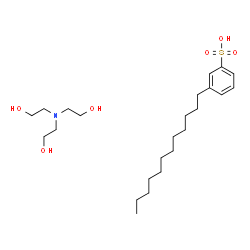 ChemSpider 2D Image | 3-Dodecylbenzenesulfonic acid - 2,2',2''-nitrilotriethanol (1:1) | C24H45NO6S