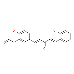 ChemSpider 2D Image | (1E,4E)-1-(3-Allyl-4-methoxyphenyl)-5-(2-chlorophenyl)-1,4-pentadien-3-one | C21H19ClO2