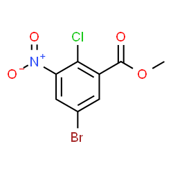 ChemSpider 2D Image | Methyl 5-bromo-2-chloro-3-nitrobenzoate | C8H5BrClNO4