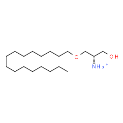 ChemSpider 2D Image | (2S)-1-(Hexadecyloxy)-3-hydroxy-2-propanaminium | C19H42NO2
