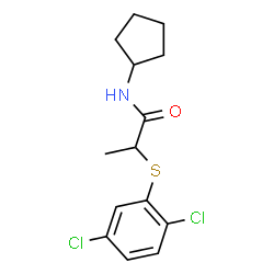 ChemSpider 2D Image | N-Cyclopentyl-2-[(2,5-dichlorophenyl)sulfanyl]propanamide | C14H17Cl2NOS