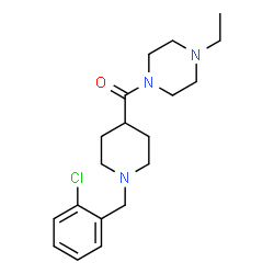 ChemSpider 2D Image | [1-(2-Chlorobenzyl)-4-piperidinyl](4-ethyl-1-piperazinyl)methanone | C19H28ClN3O