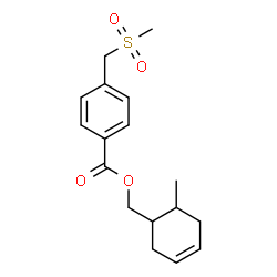 ChemSpider 2D Image | (6-Methyl-3-cyclohexen-1-yl)methyl 4-[(methylsulfonyl)methyl]benzoate | C17H22O4S