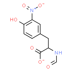 ChemSpider 2D Image | 2-Formamido-3-(4-hydroxy-3-nitrophenyl)propanoate | C10H9N2O6