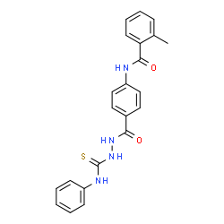 ChemSpider 2D Image | 2-Methyl-N-(4-{[2-(phenylcarbamothioyl)hydrazino]carbonyl}phenyl)benzamide | C22H20N4O2S