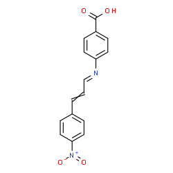 ChemSpider 2D Image | 4-{(E)-[3-(4-Nitrophenyl)-2-propen-1-ylidene]amino}benzoic acid | C16H12N2O4