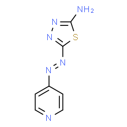 ChemSpider 2D Image | 5-[(E)-4-Pyridinyldiazenyl]-1,3,4-thiadiazol-2-amine | C7H6N6S