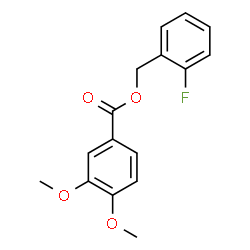 ChemSpider 2D Image | 2-Fluorobenzyl 3,4-dimethoxybenzoate | C16H15FO4