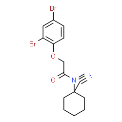 ChemSpider 2D Image | N-(1-Cyanocyclohexyl)-2-(2,4-dibromophenoxy)-N-methylacetamide | C16H18Br2N2O2