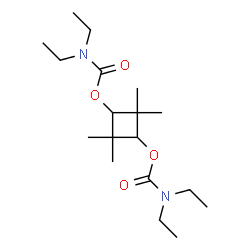 ChemSpider 2D Image | 2,2,4,4-Tetramethyl-1,3-cyclobutanediyl bis(diethylcarbamate) | C18H34N2O4