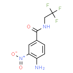 ChemSpider 2D Image | 4-Amino-3-nitro-N-(2,2,2-trifluoroethyl)benzamide | C9H8F3N3O3