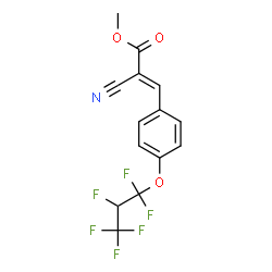 ChemSpider 2D Image | Methyl (2E)-2-cyano-3-[4-(1,1,2,3,3,3-hexafluoropropoxy)phenyl]acrylate | C14H9F6NO3