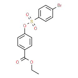 ChemSpider 2D Image | Ethyl 4-{[(4-bromophenyl)sulfonyl]oxy}benzoate | C15H13BrO5S