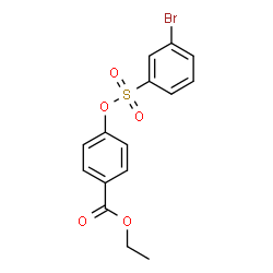 ChemSpider 2D Image | Ethyl 4-{[(3-bromophenyl)sulfonyl]oxy}benzoate | C15H13BrO5S