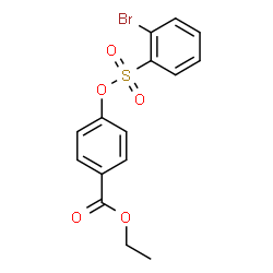 ChemSpider 2D Image | Ethyl 4-{[(2-bromophenyl)sulfonyl]oxy}benzoate | C15H13BrO5S