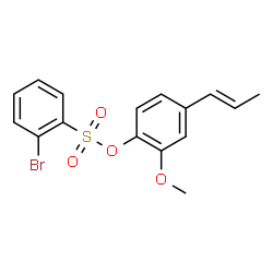 ChemSpider 2D Image | 2-Methoxy-4-[(1E)-1-propen-1-yl]phenyl 2-bromobenzenesulfonate | C16H15BrO4S