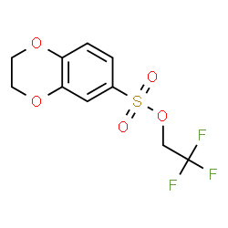ChemSpider 2D Image | 2,2,2-Trifluoroethyl 2,3-dihydro-1,4-benzodioxine-6-sulfonate | C10H9F3O5S