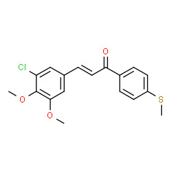 ChemSpider 2D Image | (2E)-3-(3-Chloro-4,5-dimethoxyphenyl)-1-[4-(methylsulfanyl)phenyl]-2-propen-1-one | C18H17ClO3S