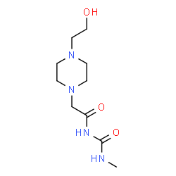ChemSpider 2D Image | 2-[4-(2-Hydroxyethyl)-1-piperazinyl]-N-(methylcarbamoyl)acetamide | C10H20N4O3